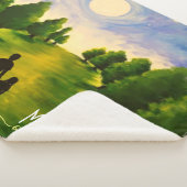 森の中で疑問に思月に照らされた散歩の瞬間 シェルパブランケット (3/4)