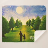 森の中で疑問に思月に照らされた散歩の瞬間 シェルパブランケット (正面(横))