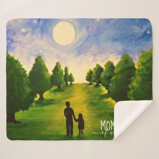 森の中で疑問に思月に照らされた散歩の瞬間 シェルパブランケット (正面(横))