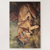 森の中で眠っている狼 ジグソーパズル (縦)