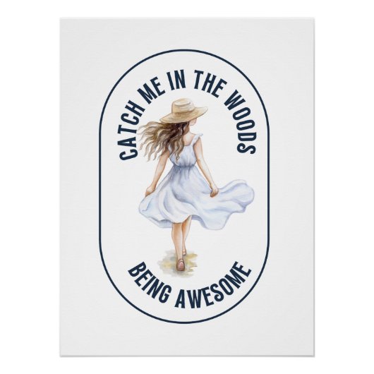 森の中で私をキャッチ素晴らし – キャンプ ポスター (正面)