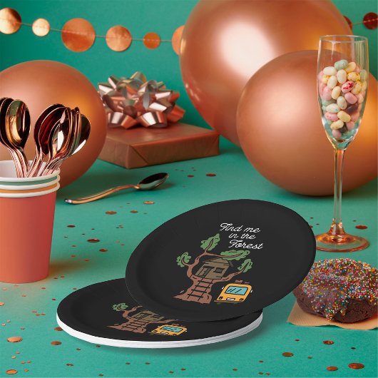 森の中で私を見つける ペーパープレート