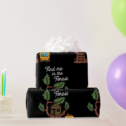 森の中で私を見つける ラッピングペーパー