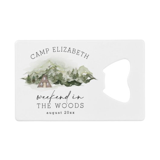 森の中で週末キャンプ独身最後の夜 クレジットカード栓抜き (正面(横))