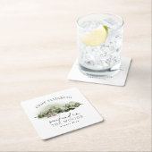 森の中で週末キャンプ独身最後の夜 スクエアペーパーコースター (インサイチュ)