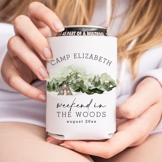 森の中で週末キャンプ独身最後の夜 缶クーラー