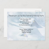 森の中で雪が屋根を乗り越えた インビテーションポストカード (正面/裏面)