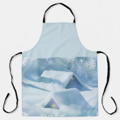 森の中で雪が屋根を乗り越えた エプロン (正面)