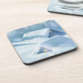 森の中で雪が屋根を乗り越えた コースター (左側)