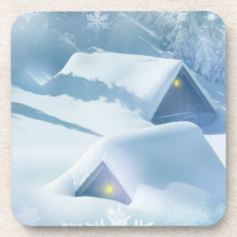 森の中で雪が屋根を乗り越えた コースター