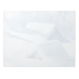 森の中で雪が屋根を乗り越えた ノートパッド