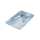 森の中で雪が屋根を乗り越えた バスマット (アングル)