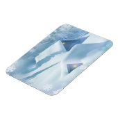 森の中で雪が屋根を乗り越えた マグネット (左側)