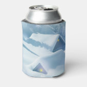 森の中で雪が屋根を乗り越えた 缶クーラー (缶裏面)