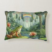 森の中で魔法をかけるウィリアム・モリス・カエル アクセントクッション (裏面)