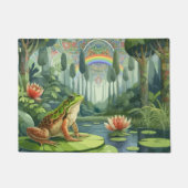 森の中で魔法をかけるウィリアム・モリス・カエル ドアマット (正面)