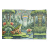 森の中で魔法をかけるウィリアム・モリス・カエル 枕カバー (裏面)