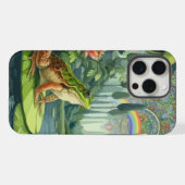 森の中で魔法をかけるウィリアム・モリス・カエル iPhoneケース (裏面横)
