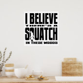 森の中にスクアッチが！ ポスター (キッチン)