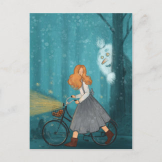 森の中にビッグフット。 ポストカード