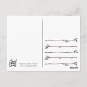 森の中にビッグフット。 ポストカード (裏面)