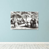 森の中に入り込む南部難民 キャンバスプリント (インサイチュ (ウッドフロア))