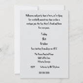 森の中に入るな 招待状 (裏面)