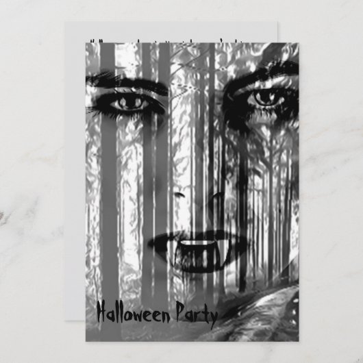 森の中に入るな 招待状 (正面/裏面)