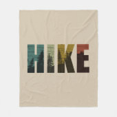 森の中に松の木のハイキングヴィンテージ フリースブランケット (正面)