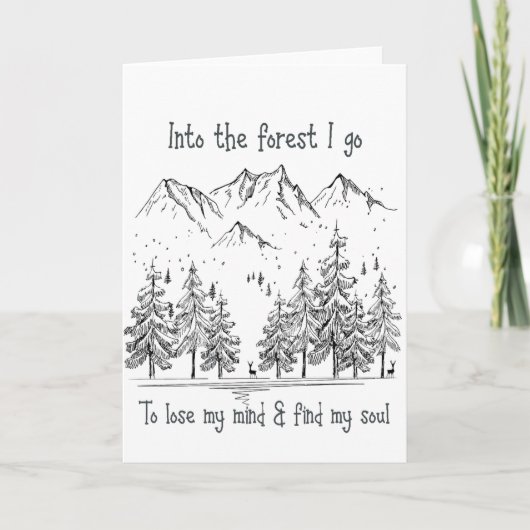 森の中に私の心を失う、私の魂を見つける カード (正面)