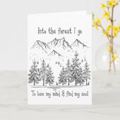 森の中に私の心を失う、私の魂を見つける カード (黄色い花)