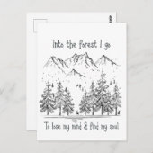森の中に私の心を失う、私の魂を見つける ポストカード (正面/裏面)