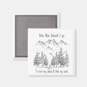 森の中に私の心を失う、私の魂を見つける マグネット (正面/裏面)