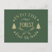森の中に私の魂ハイキング恋人を見つける シーズンポストカード (正面)