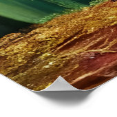 森の中に立つ赤狐 | AIアートポスター ポスター (角)