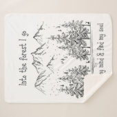 森の中に迷い感動的る シェルパブランケット (正面(横))