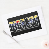 森の中に隠れているビッグフット、野戦隊 長方形シール (封筒)