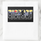 森の中に隠れているビッグフット、野戦隊 長方形シール (バッグ)