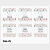 森の中のかわいいお洒落鹿のパターン事業 スクエアシール (シート)