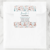 森の中のかわいいお洒落鹿のパターン事業 スクエアシール (バッグ)