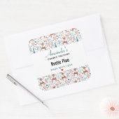 森の中のかわいいお洒落鹿キャンドル スクエアシール (封筒)