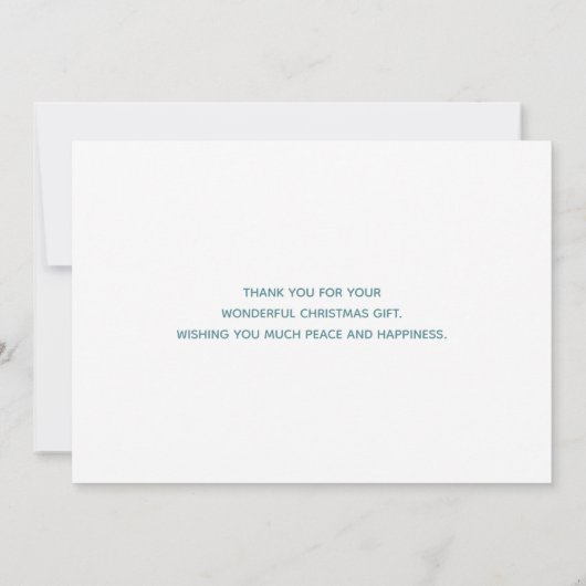 森の中のかわいいお洒落鹿 サンキューカード (裏面)