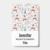 森の中のかわいいお洒落鹿 バッジ (裏面)