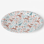 森の中のかわいいお洒落鹿 ペーパープレート (アングル)