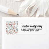 森の中のかわいいお洒落鹿 ラベル (インサイチュ)