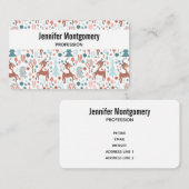 森の中のかわいいお洒落鹿 名刺 (正面/裏面)