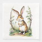 森の中のかわいいウサギ (正面)