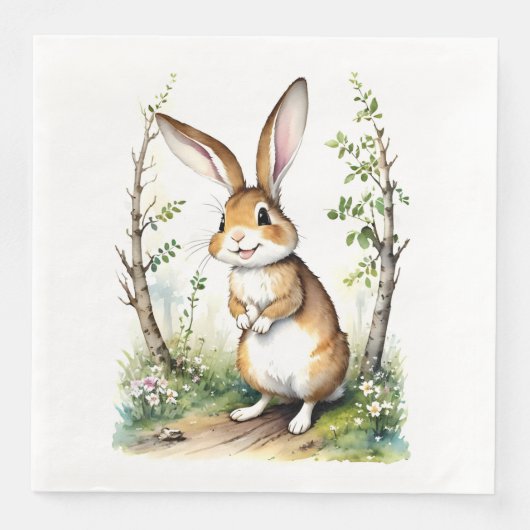 森の中のかわいいウサギ (正面)