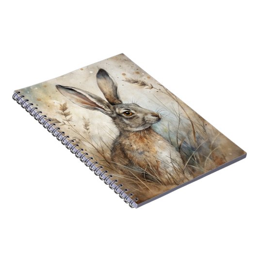 森の中のかわいいウサギ ノートブック (右側)