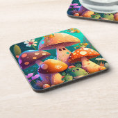 森の中のかわいいキノコ コースター (左側)